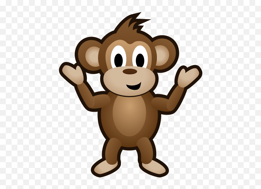 Cartoon Monkey Png - Carinewbi Brown Animated Monkey Png Emoji,Android Monkey Emoji