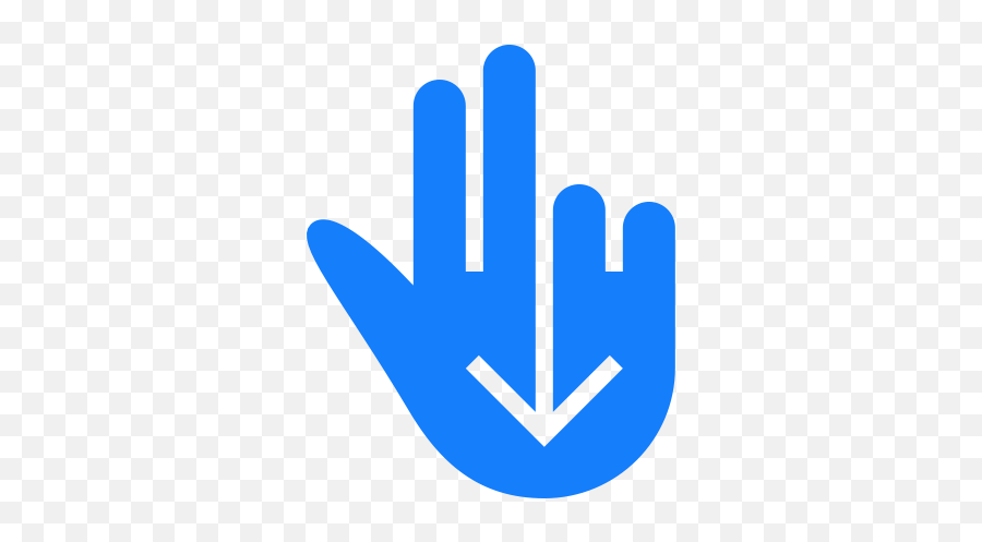 Swipe Fingers Down Two Icon Emoji,Two Finger Point Emoticon