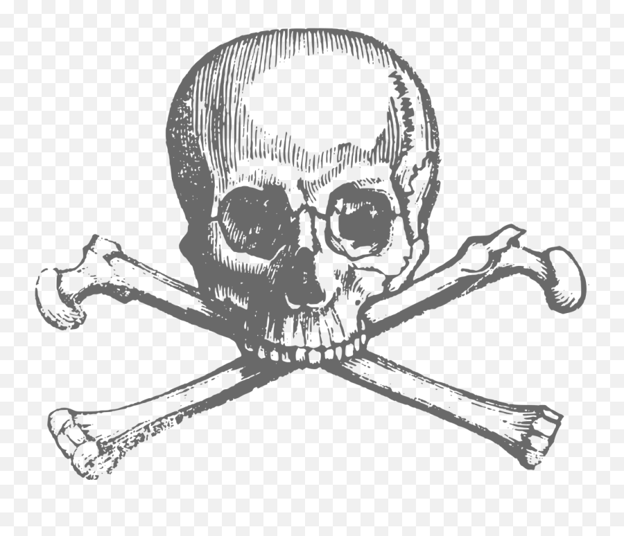 Crossbones Skull Death - Free Vector Graphic On Pixabay Emoji,Skull Emoticon