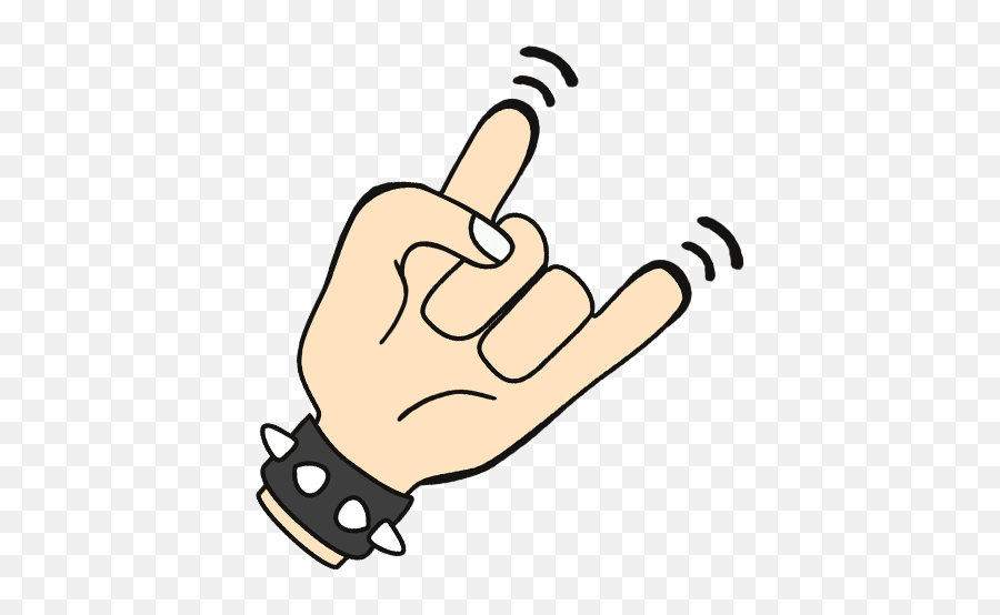 Hand Signs Rocknroll Sticker - Sign Language Emoji,Rock N Roll Hand Sign Emoji