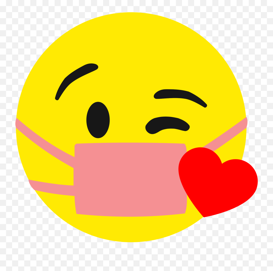 Face Masks - Happy Emoji,Blowing Kisses Emoji