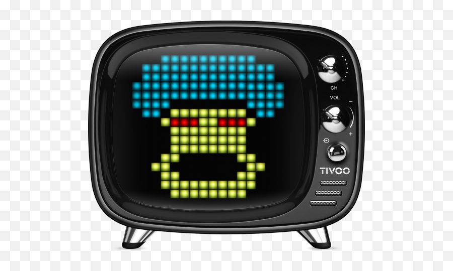 Divoom Tivoo Smart Pixel Art Led Bluetooth Speaker Clock Alarm For Android Ios - Black Tivoo Emoji,Alarm Clock Emoji