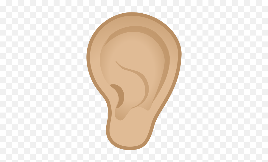 Ear Emoji With Medium - Oreille Emoji,Right Ear Emoji