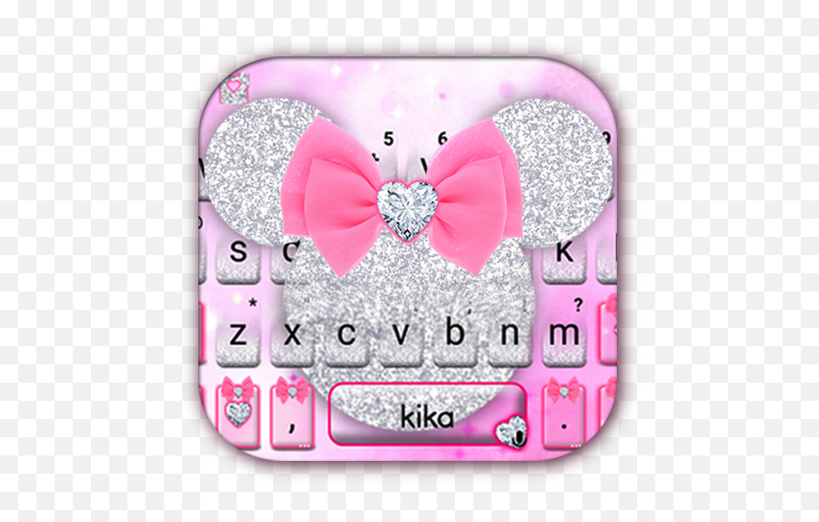 Pink Minny Bow Keyboard Theme - Google Playu0027d Ttbiqlr Bow Emoji,Ribbon Emojis