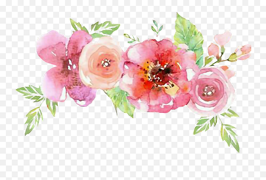 Flowercrown Watercolor Sticker By Yamiled Pedroza - Horse Painting With Flowers Emoji,Flower Emoticon Whatsapp