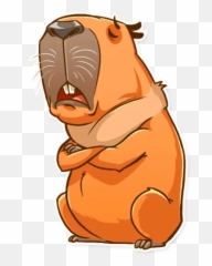 Mr Capybarau201d Stickers Set For Telegram - Mr Capybara Emoji,Capybara Emoji