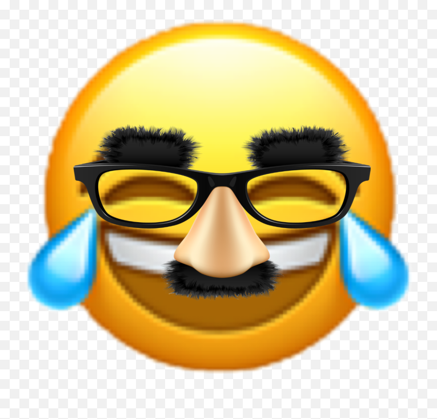 Emoji Funny Laughing Laugh Glasses Sticker By Amel - Cute Emoji Stickers Whatsapp,Nose Emoji