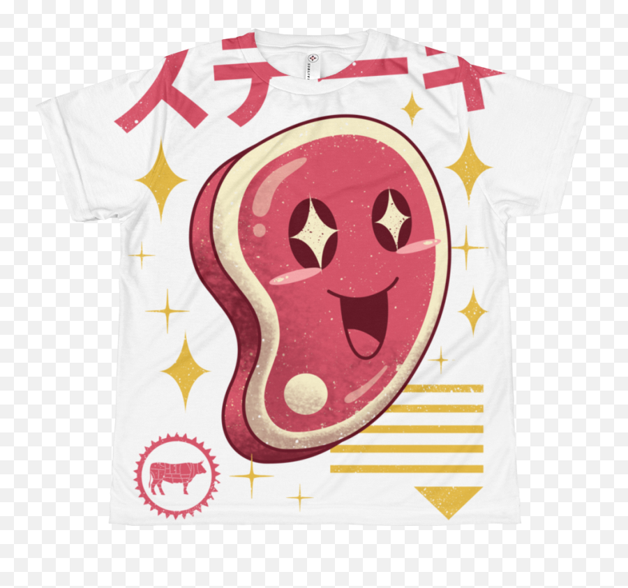 Super Cute Kawaii Steak Youth T - Shirt Steak Society Kawaii Steak Emoji,Emoticon Youth