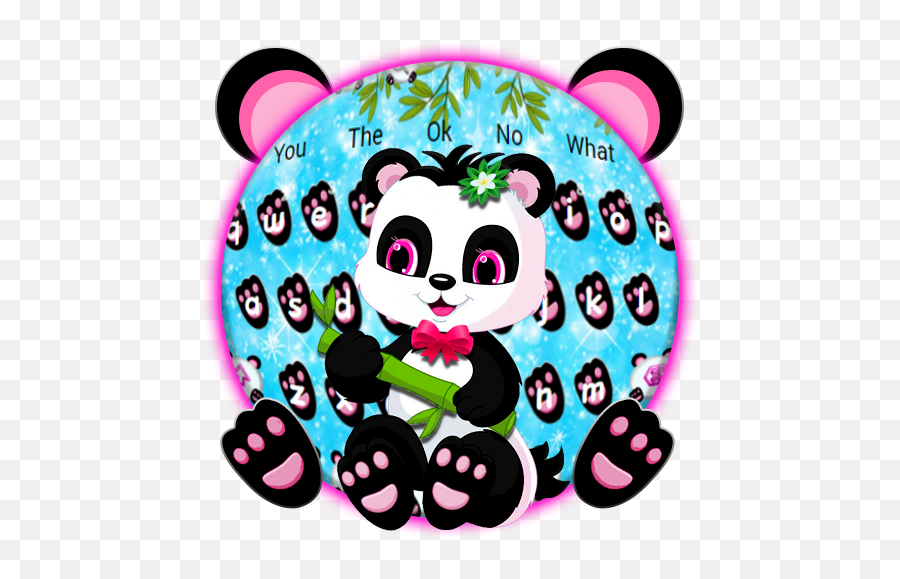 Cute Panda Keyboard Theme - Dot Emoji,Emoji Movie Box Office Mojo