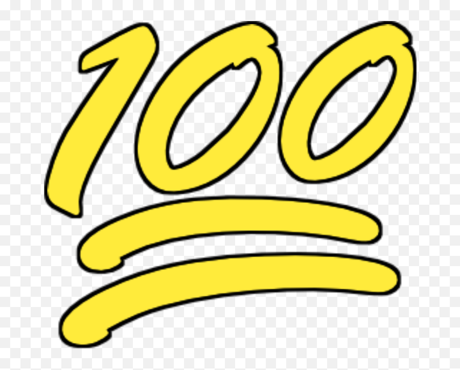 Emoji Yellow 100 Sticker By Rajon Ahmed - Dot,100 Emoji Png