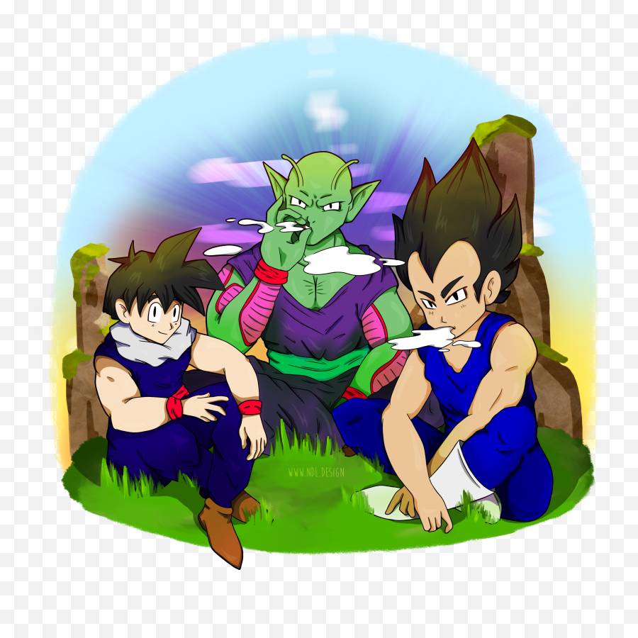 Dbz Commission By Noxity On Newgrounds - Dragon Ball Z Rolling Tray Emoji,Dbz Fusion Dance Emoticon