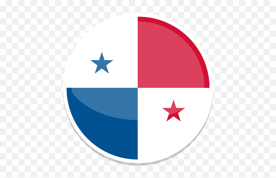 Panama Flag Flags Free Icon Of Round - Panama Flag Icon Png Emoji,Emoticon Bandera De Venezuela Facebook