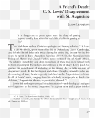 Pdf A Friendu0027s Death C S Lewisu0027s Disagreement With - Document Emoji,C S Lewis Quotes Emotion And Reason