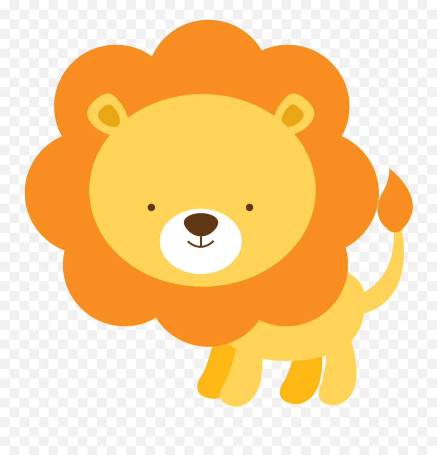 Tarjetas De Animales Animales Animales De La Selva - Clipart Lion Cartoon Png Emoji,Emojis Para Nenes
