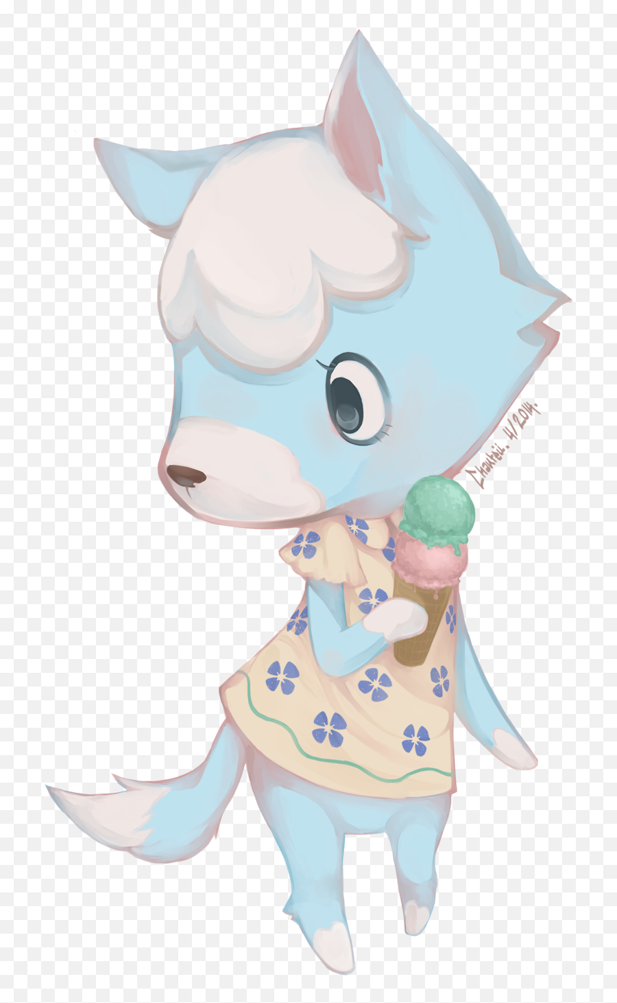Pin By Crème Brulee On Animal Crossing Fan Art Animal - Cute Animal Crossing Skye Emoji,Acnl Emotion Posing