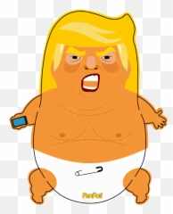 Funfoil Balloon High Quality Custom Made Trump Baby - Drawing Trump Baby Balloon Emoji,Trump Skype Emoticons