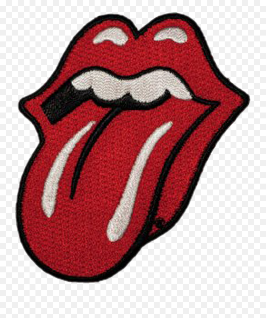 Rolling Stones Rollingstones Patch Lips Mouth Niche Clipart - Rolling Stones Patch Emoji,Lick Lips Emoji