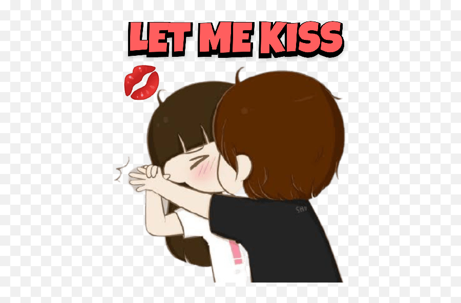 Happy Monday - Love Cute Cartoon Shayari Emoji,Good Night Kiss Emoticon