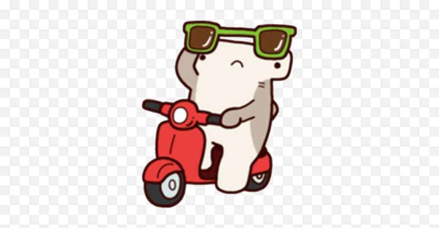 Shark Time Stickers - Happy Emoji,21 Lazy Bear And Rabbit Wechat Expression Emoji