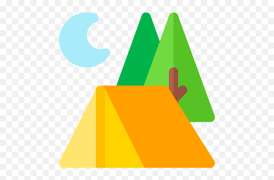 Camping Tent - Free Travel Icons Emoji,Green Triangle Emoji