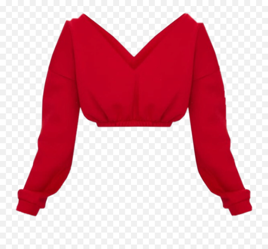 Red Croptop Girl Sticker By Gracemorais3304 - Cropped Red Off The Shoulder Sweater Emoji,Emoji Sweatshirts