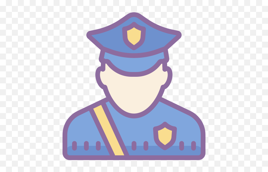 Police Icon In Cute Color Style Emoji,Police Woman Emoji