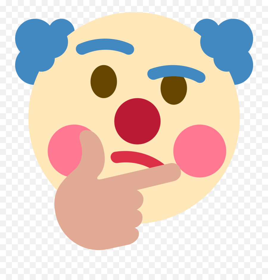 Clownthinking - Discord Emoji Confused Emoji Discord,Hmm Emoji Meme