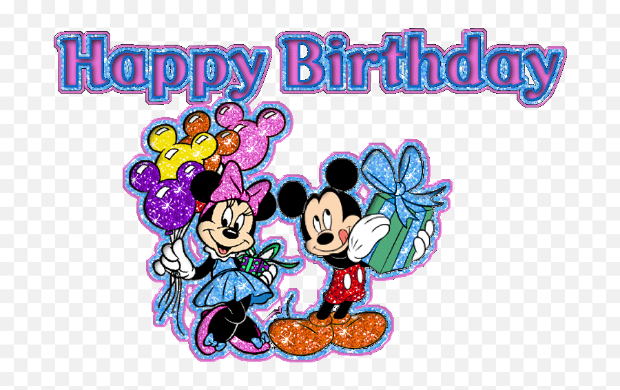 Glitter Gif Picgifs Happy Birthday 352101 Happy Birthday - Mickey Minnie Mouse Birthday Emoji,Happy Birthday Emoji