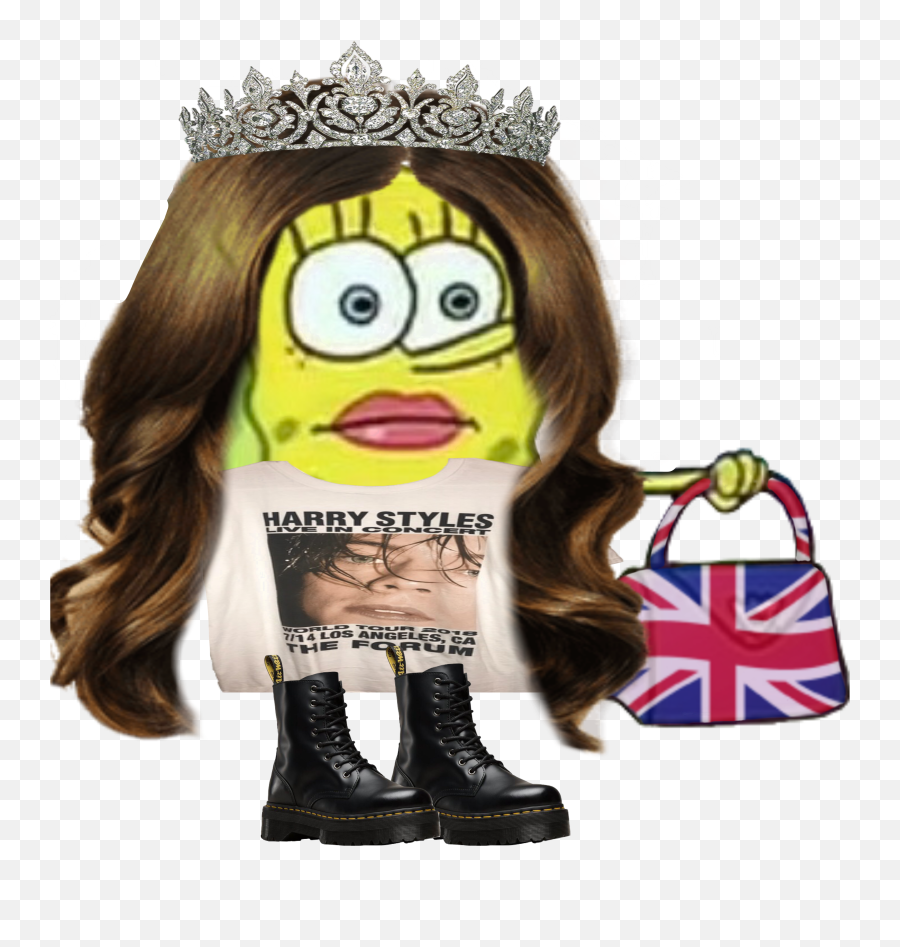 Spongebob Meme British Sticker By Erica Hoffmann - Girly Emoji,Great Britain Emoji