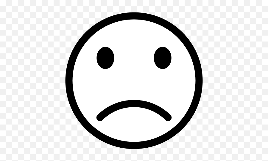Slightly Frowning Face Id 9928 Emojicouk - Smiley Schwarz Weiß Traurig,Frown Emoticon