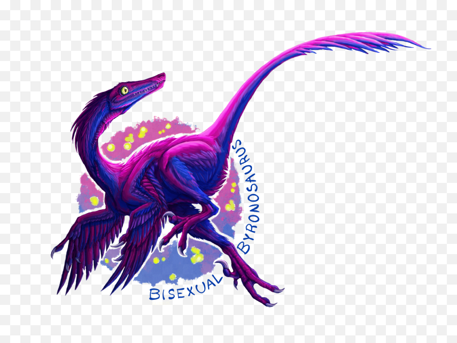 Pride Dinosaurs Bisexual Byronosaurus Experiences Sexual - Bisexual Pride Flag Tail Emoji,Dinosaur Emoji