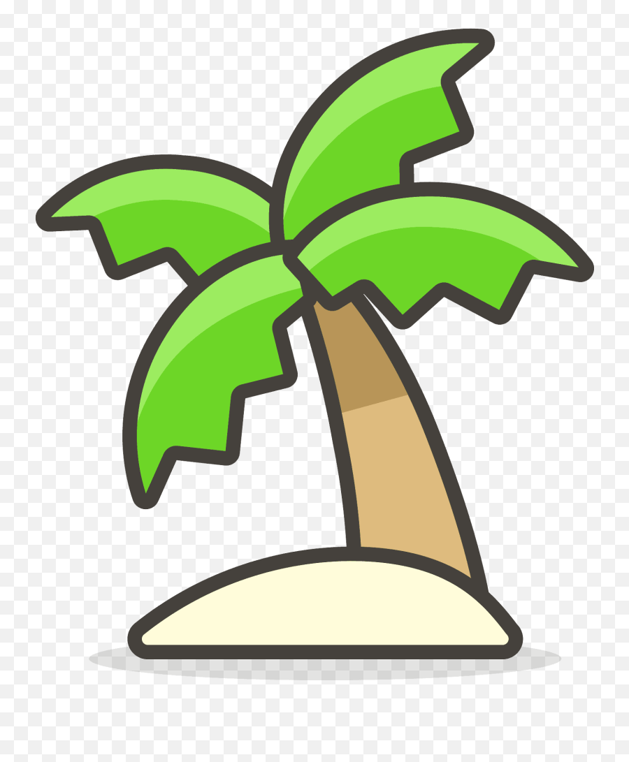 Palm Tree Emoji Clipart - Transparent Background Palm Tree Icon,Palm Tree Emoji