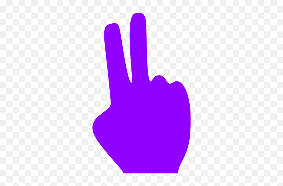 Violet Two Fingers Icon - Free Violet Hand Icons Sign Language Emoji,Peace Sign Emoticon For Facebook
