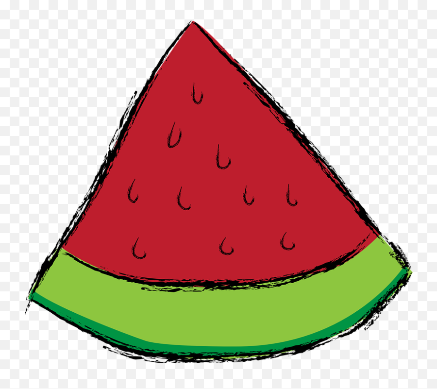 Watermelon Red Green - Free Vector Graphic On Pixabay Seedless Watermelon Clipart Emoji,Triangle Emoticon Facebook
