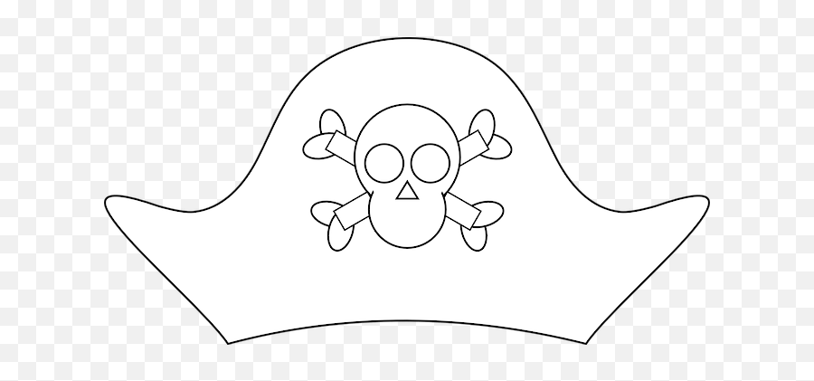 Free Pirate Ship Vectors - Gabarit Chapeau De Pirate Emoji,A Boat A Black Flag And Skull And Crossbones Emojis
