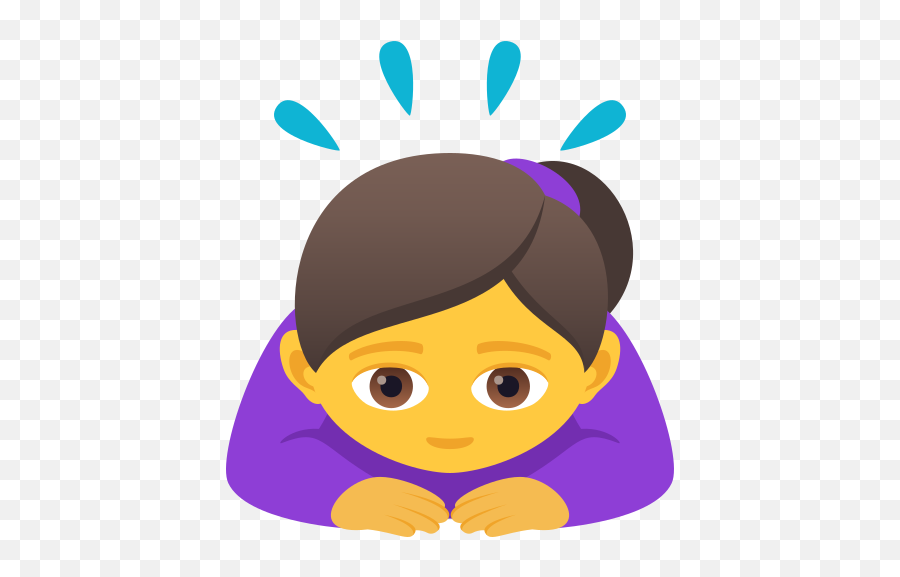 Emoji Woman Bowing To Copy Paste - Emoji,Bowing Emoji