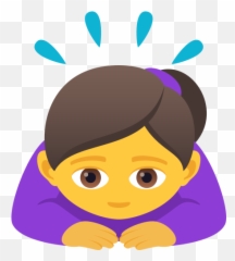 Emoji Woman Bowing To Copy Paste - Emoji,Bowing Emoji