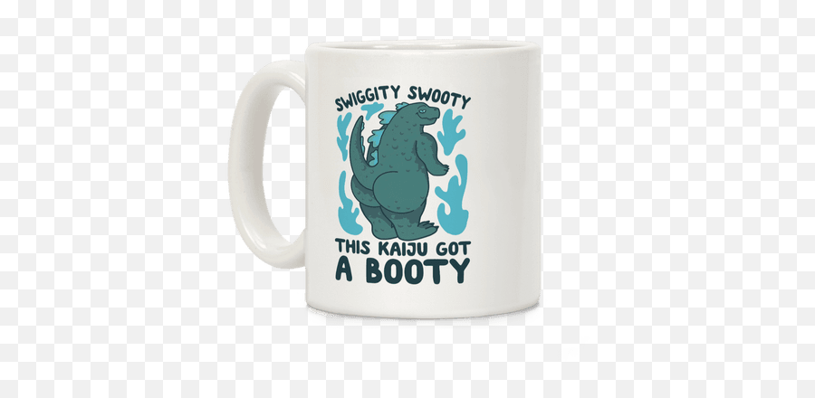 Butts Coffee Mugs - Booty Godzilla Emoji,Swiggity Swooty Text Emoticon