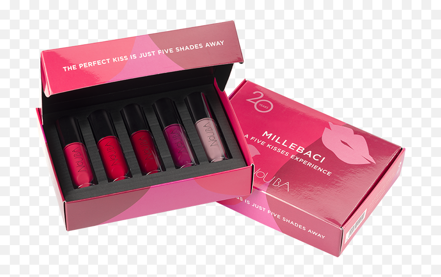 Millebaci A Five Kisses Experience - Nouba Millebaci Box Set 5 Kisses Experience Emoji,Emotions Lip Gloss