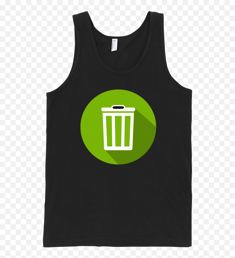 Trash Can Fine Jersey Tank Top Unisex - Sleeveless Shirt Emoji,Trash Bin Emoticon Skype