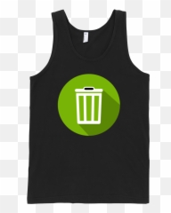 Trash Can Fine Jersey Tank Top Unisex - Sleeveless Shirt Emoji,Trash Bin Emoticon Skype