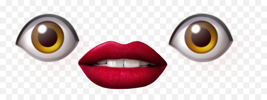 The Best 16 Eyes And Lips Emoji Png - Eye Lips Eye Emojis,How To Make Heart Eyes Emoji Android