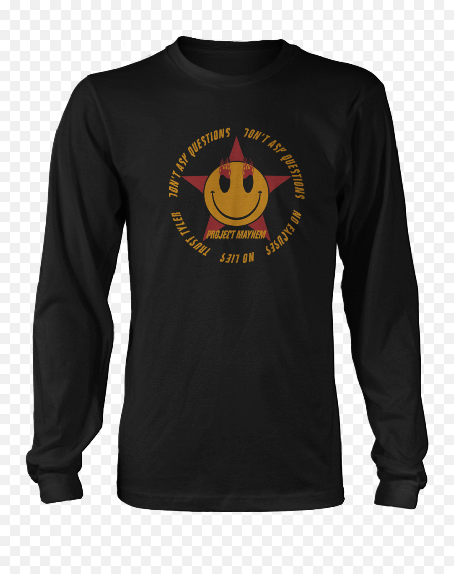 Fight Club Inspired Project Mayhem T - Tee Shirt Zz Top Grange Emoji,Black And White Emoticon Fighting