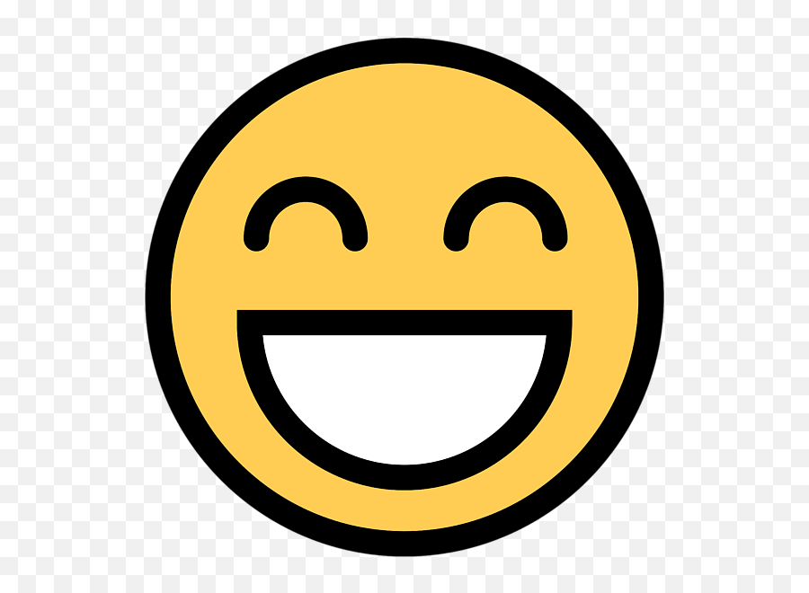 Smiley Face Cute Grinning With Smiling Eyes And Happy Face T - Shirt Happy Emoji,Funniest Emoticons For Really