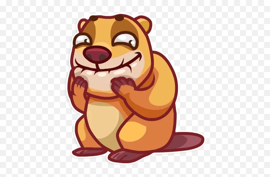 Troy Stickers Set For Telegram - Animal Figure Emoji,Hairless Beaver Emoticon