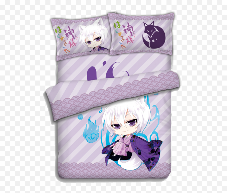 Custom Bed Sheet Quilt Cover Bed Set Of - Kamisama Kiss Bedding Emoji,Cozy Night 4 Pc Flannel Sheet Set Queen Emojis