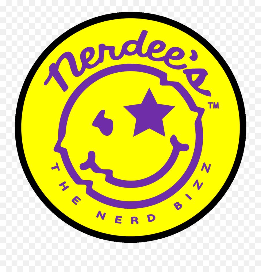 Nerdeeu0027s Logo High Quality Stickers Round - 4 Mil Vinyl High Gloss Uv Multiple Sizes U0026 Colors Ideal Baby Emoji,Crescent Emoticon Apple