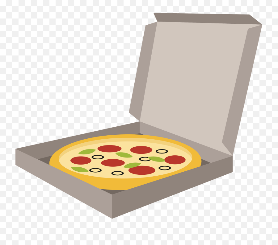 Pizza In A Box Clipart - Vector Pizza Box Png Emoji,Pizza Man Emoji