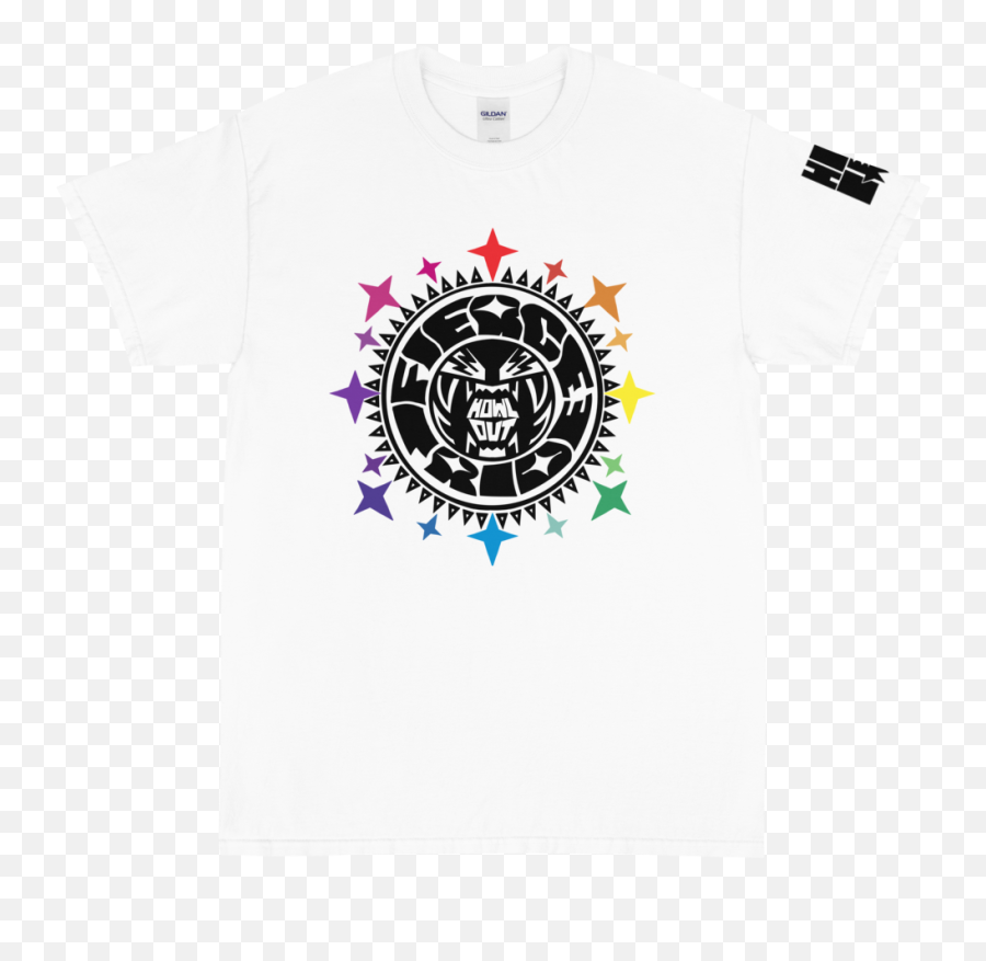 Fierce Pride Stars Tee Whitenatural - Short Sleeve Emoji,Dierce Smiley Emoticon
