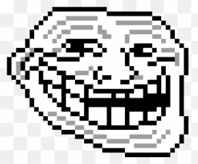 Collabs - Pixel Art Gallery Pixilart Transparent Pixel Troll Face Emoji,Emotion Faces Art